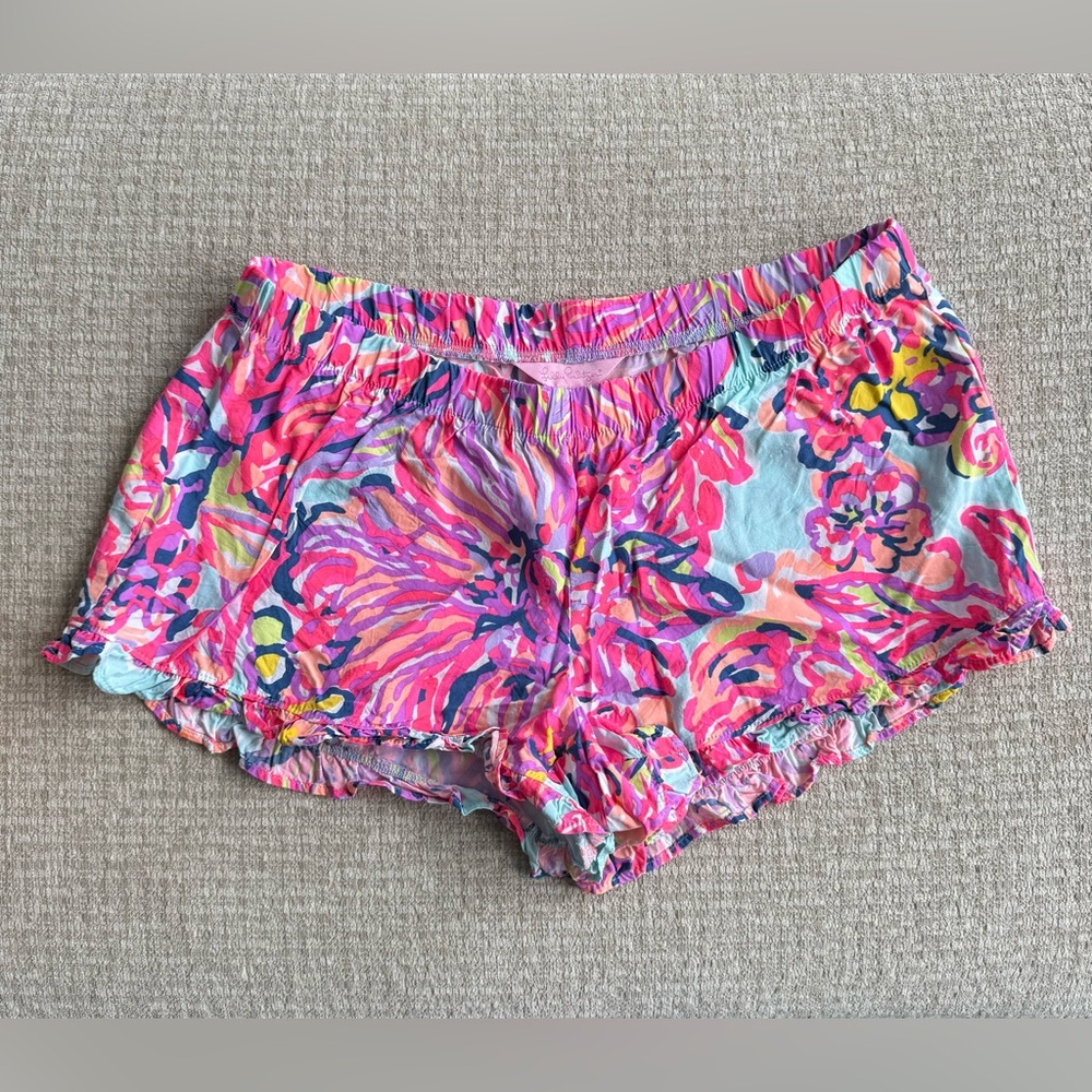 Lilly Pulitzer Pink and Blue Floral Shorts
